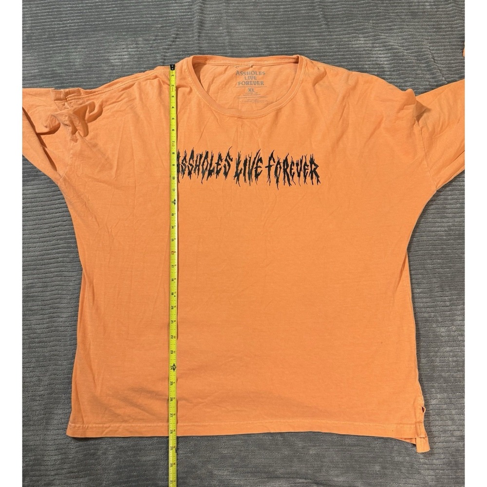 A$$holes Live Forever Unisex Adults Graphic Long Sleeve T-Shirt Peach Xl - Picture 4 of 5